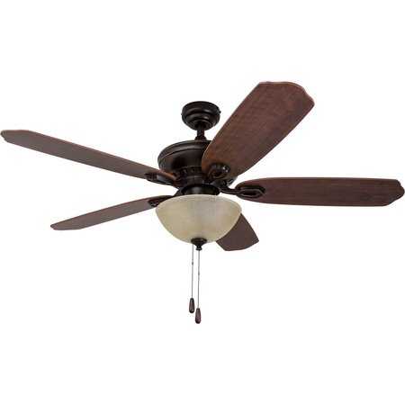 Prominence Home Spring Hollow, 52 in. Ceiling Fan with Light, Oil-Rubbed Bronze 50334-40